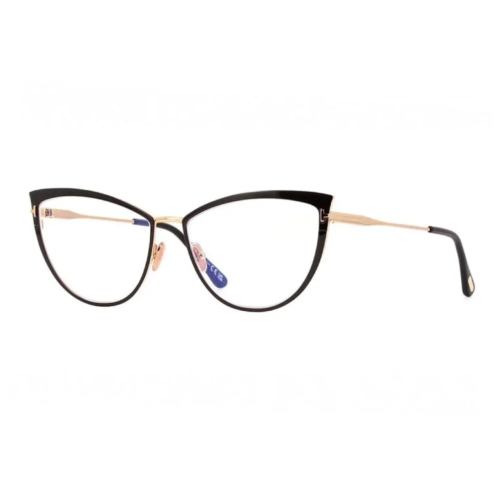 NEW TOM FORD EYEGLASSES CAT EYE BLACK/GOLD WOMEN EYEWEAR